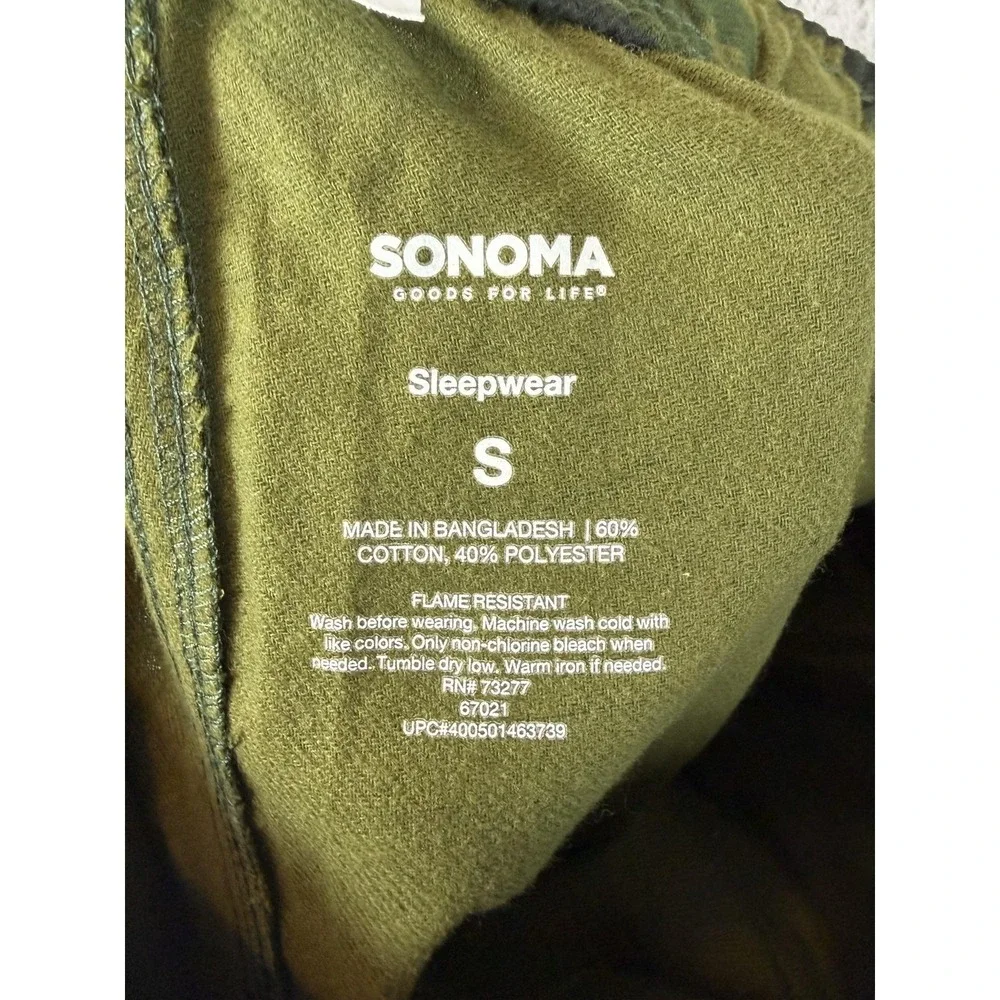 Sonoma Goods For Life Pajama Pants Kids Small Green Camo Sleepwear Jersey Mens